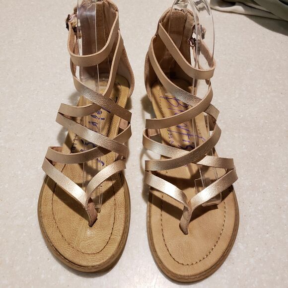 Blowfish Bungalow GP Rose Gold Girl's Gladiator Sandals - Size 7 - Picture 2 of 6